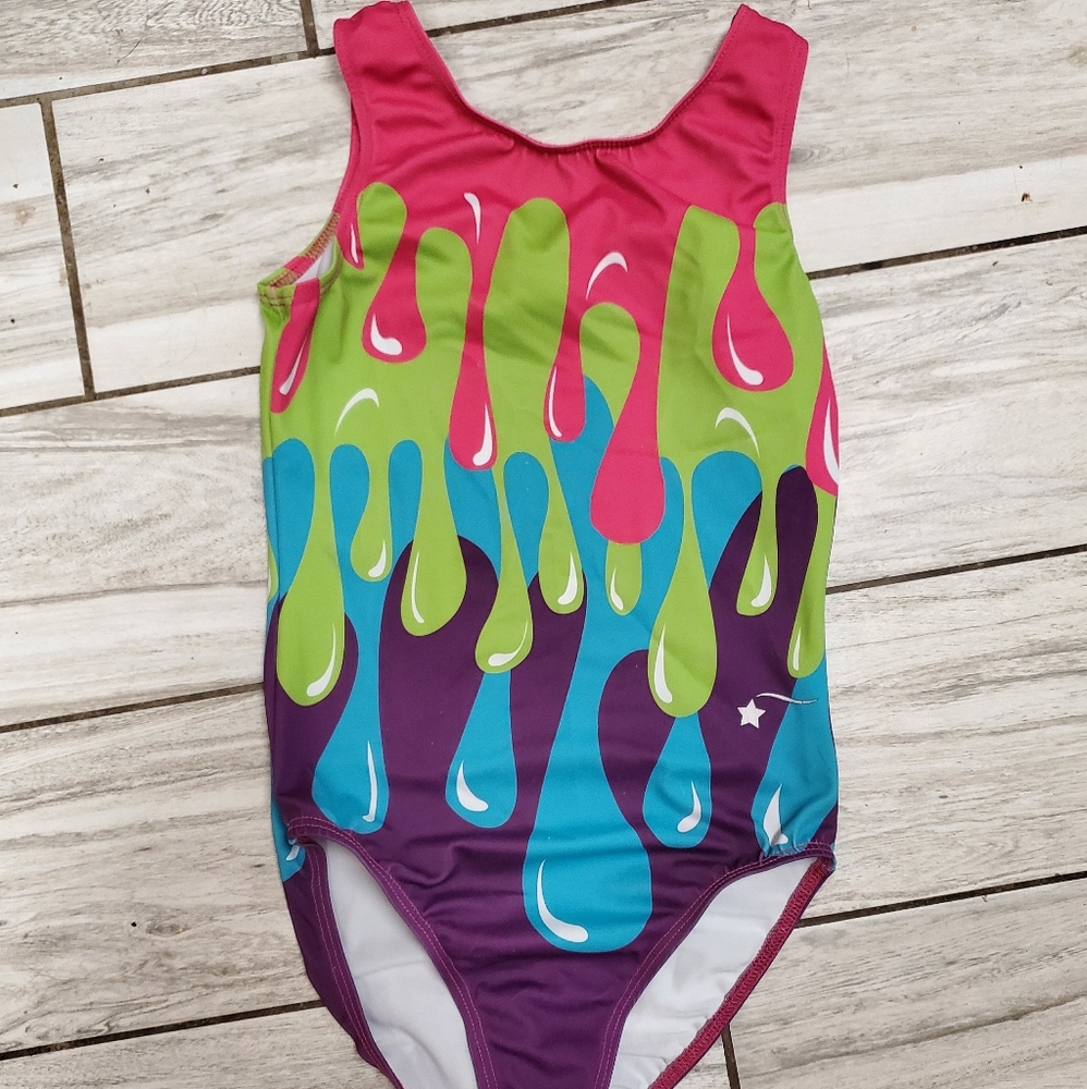 DESTIRA Gymnastics Leotard Child.Large RAINBOW DRI